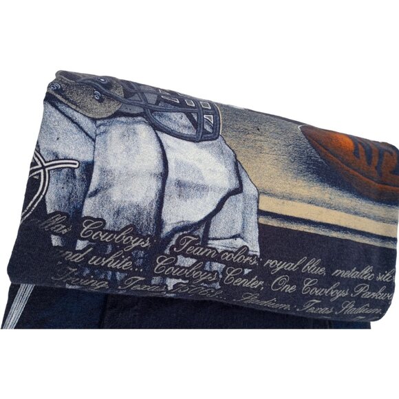 Nutmeg Dallas Cowboy TShirt Navy Large NFL Football Locker 90s Single Stitch Vtg - Picture 10 of 12